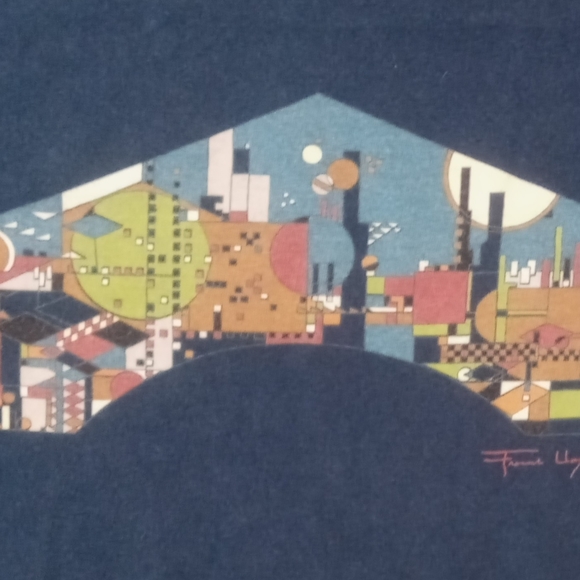 rare Frank Lloyd Wright City by the Sea t shirt artitect art design - Picture 1 of 8
